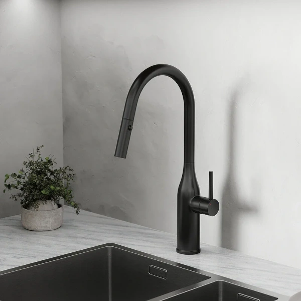 Смеситель для кухни Sancos Grand черный матовый SC4002MB