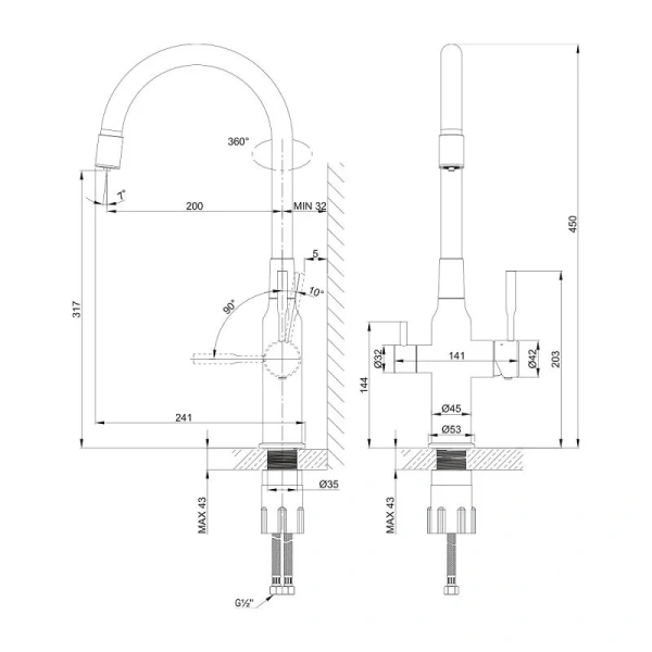 Смеситель для кухни Lemark Expert сталь/белый LM5083S-White