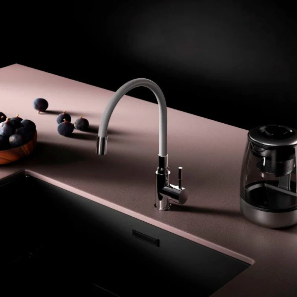 Смеситель для кухни Am.Pm X-Joy S хром/серый F85B07605 Staron