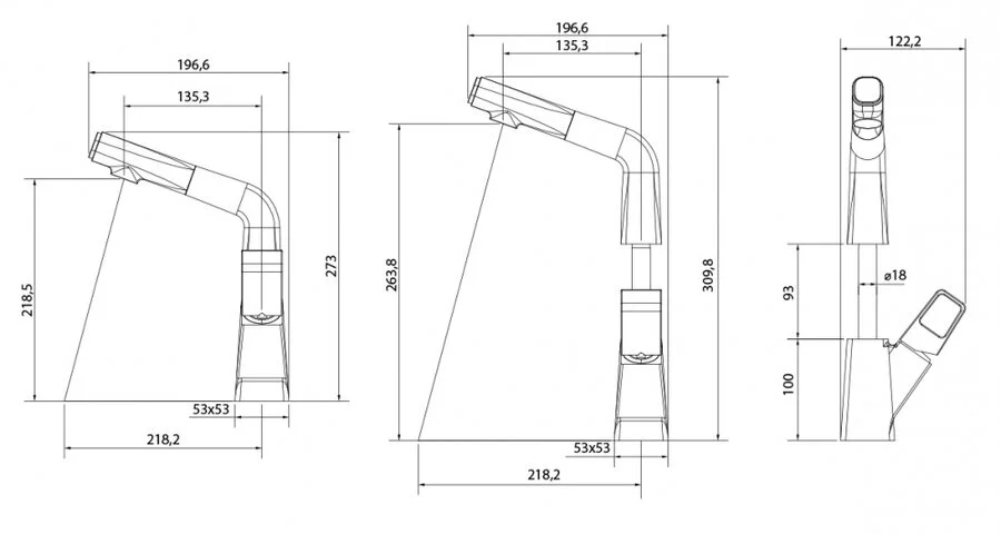 Смеситель для кухни Lemark Soul LM6008B с вытяжным изливом