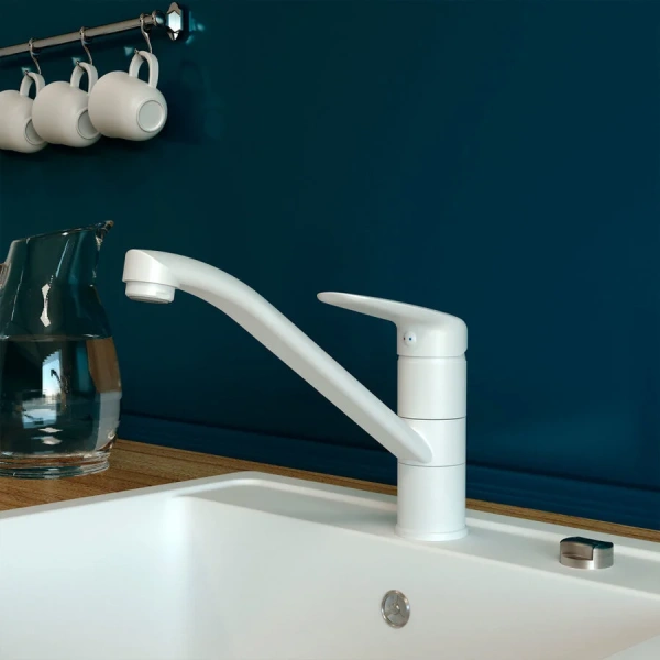 Смеситель для кухни IDDIS Male белый матовый MALWT00i05