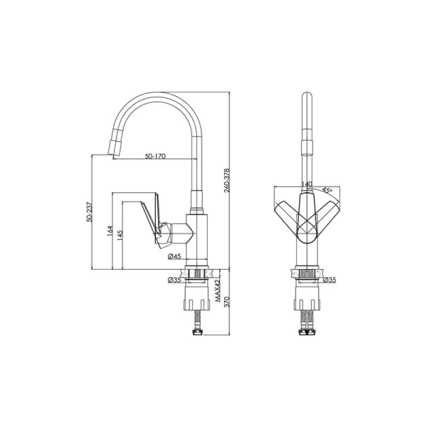 Смеситель для кухни Cersanit Moduo хром/белый 68232