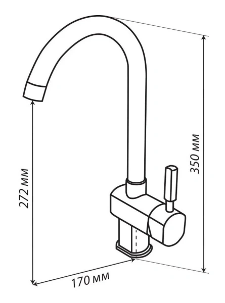 Смеситель для кухни Акватон Лиам 1AX003FCXX2 латунь