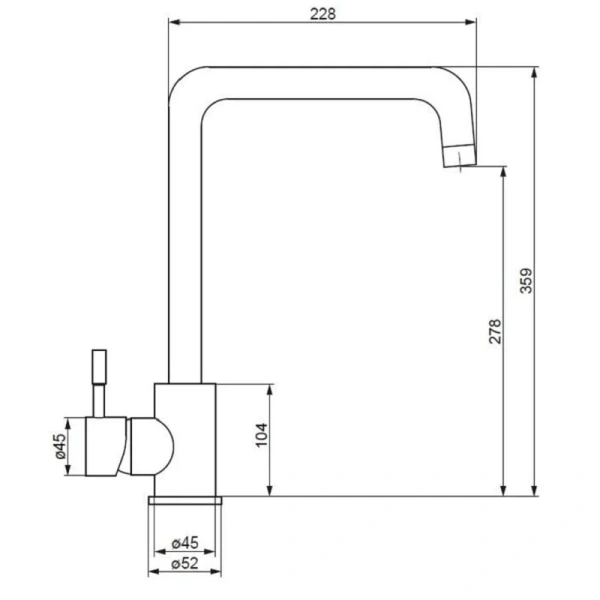Смеситель для кухни Damixa Merkur с каналом питьевой воды 710720000
