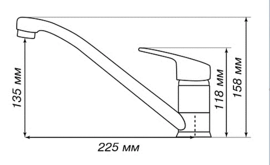 Смеситель для кухни Акватон Аркос 1AX001FCXX2 латунь