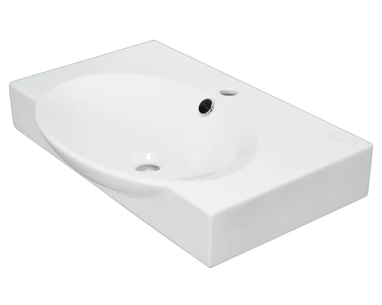 Раковина Sanita Luxe Infinity 65 см прямоугольная WB.FN/Infinity/65-C/WHT.G/S1