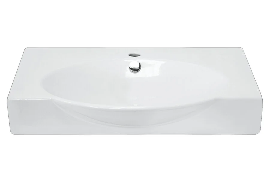 Раковина Sanita Luxe Infinity 65 см прямоугольная WB.FN/Infinity/65-C/WHT.G/S1 Staron