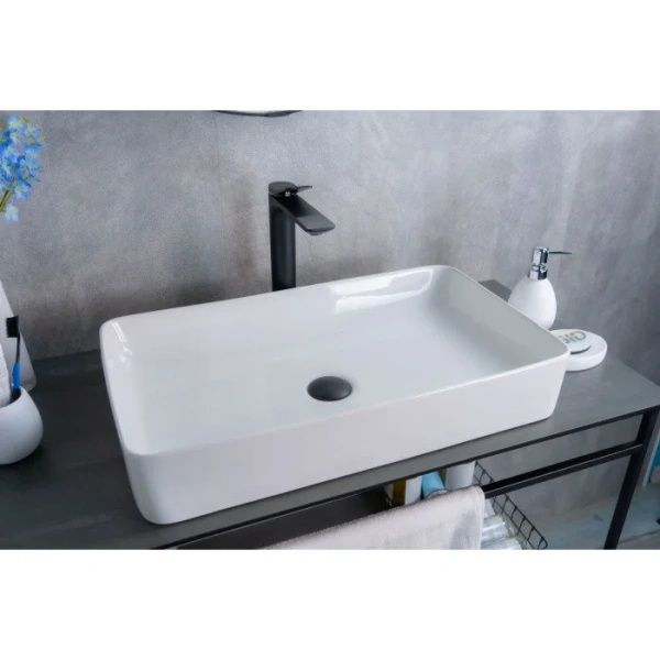 Раковина GID Geometrico N9396 60 см белая 51140 Staron