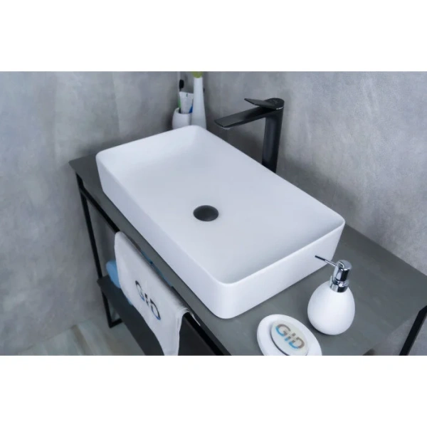 Раковина GID Geometrico Wm9396 60 см белая матовая 51189 Staron
