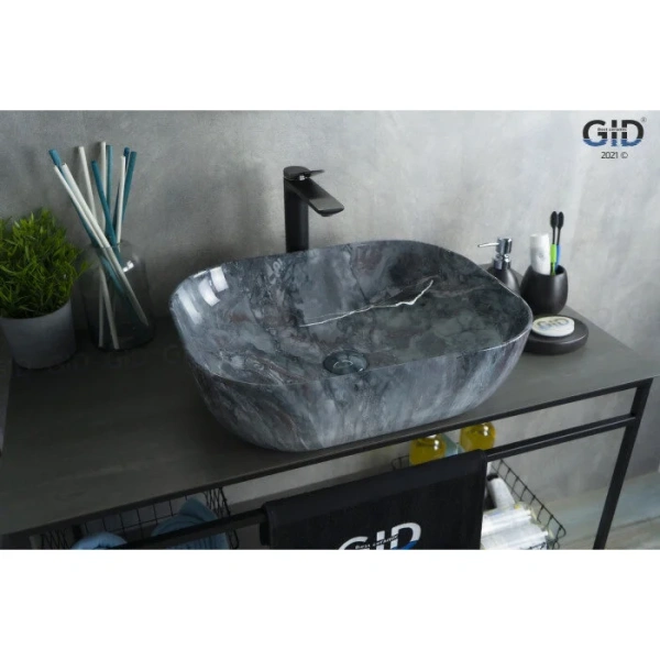 Раковина GID Geometrico K397G124 50 см под камень 54401 Staron