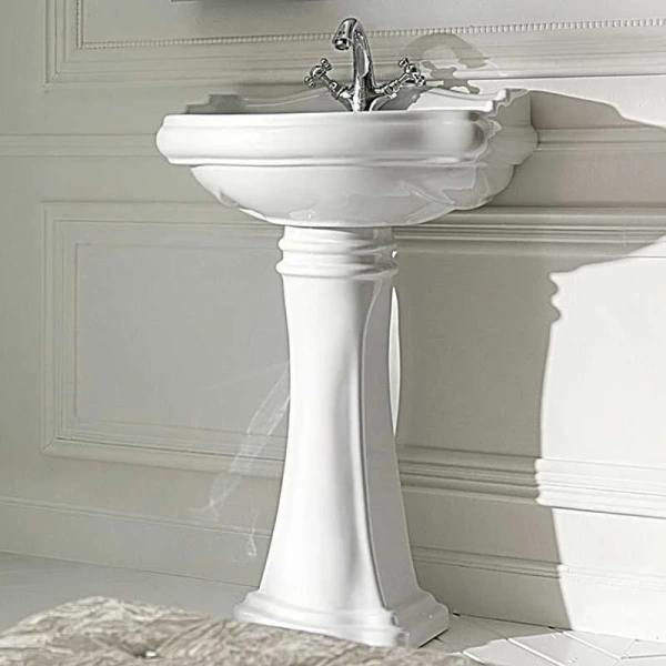 Раковина Kerasan Retro 55 см белая, с 1 отверстием под смеситель 104501*1 Staron