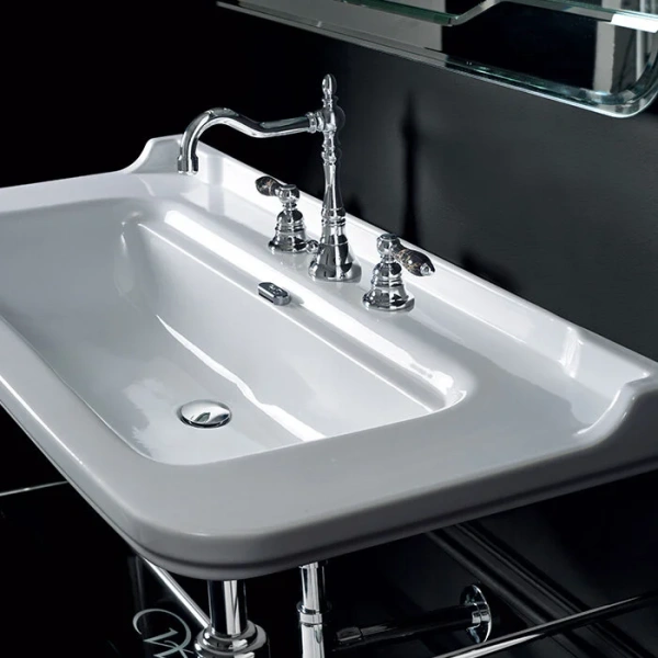 Раковина Kerasan Waldorf 120 см c 3 отверстиями под смеситель 4144K1bi/cr*3 Staron