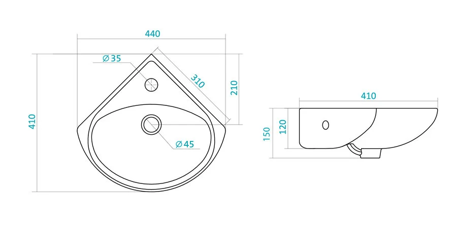 Раковина santek Ирис-36 1.WH11.0.514 Staron