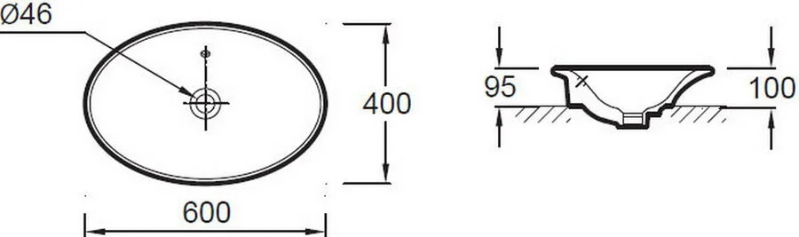 Раковина Jacob Delafon Presquile 60 см белая E4439-00