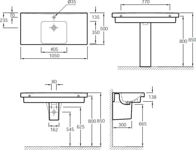Раковина Jacob Delafon Odeon Up E4731-00