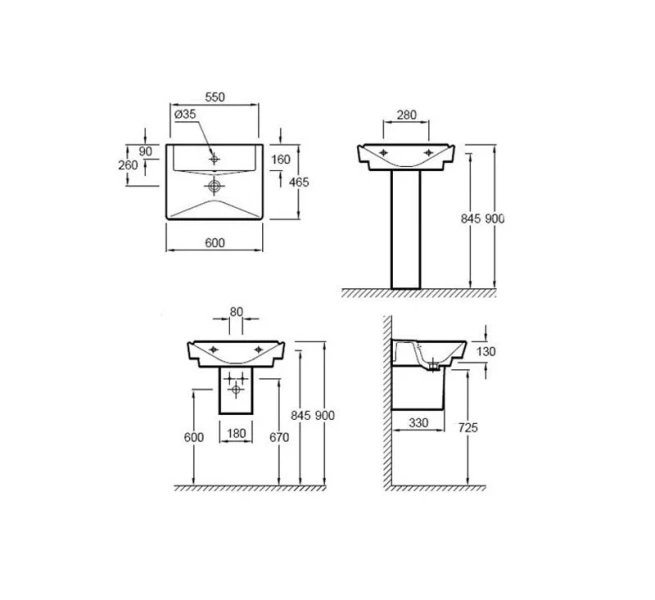 Раковина Jacob Delafon Reve 60 см подвесная E4802-00