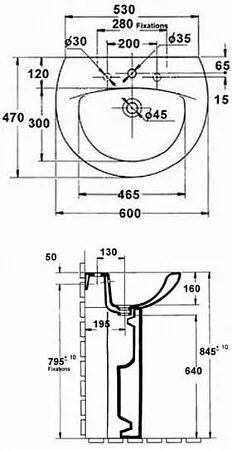 Раковина Jacob Delafon Patio E4159G Staron