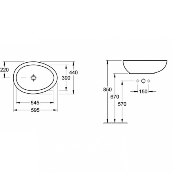 Раковина Villeroy&Boch Aveo New Generation 4132 Staron