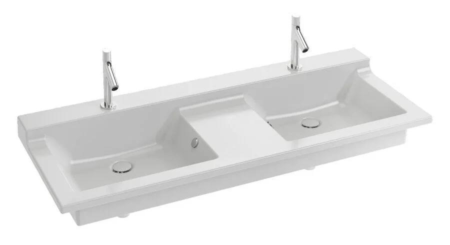 Раковина подвесная Jacob Delafon Soprano 140 см двойная, белая EXJ112-00