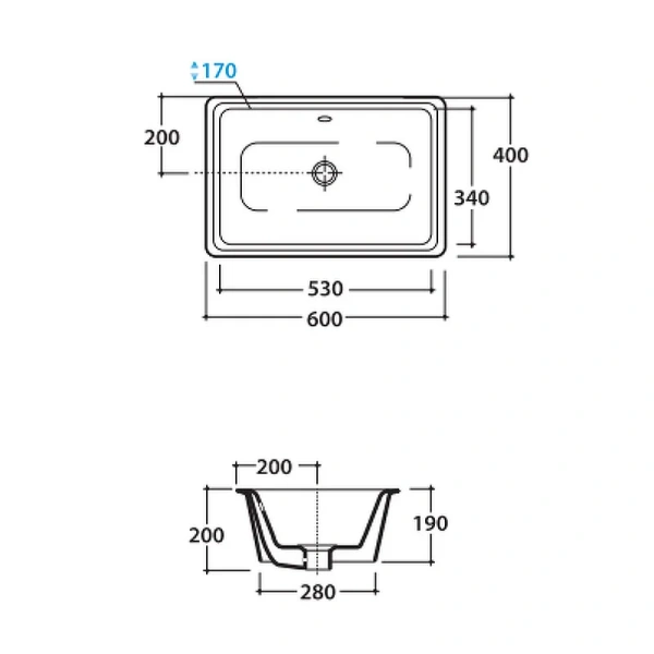 Раковина встраиваемая Globo Cortona VA083