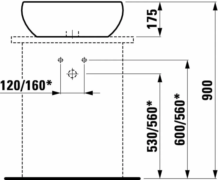 Раковина  накладная Laufen Alessi One 818971