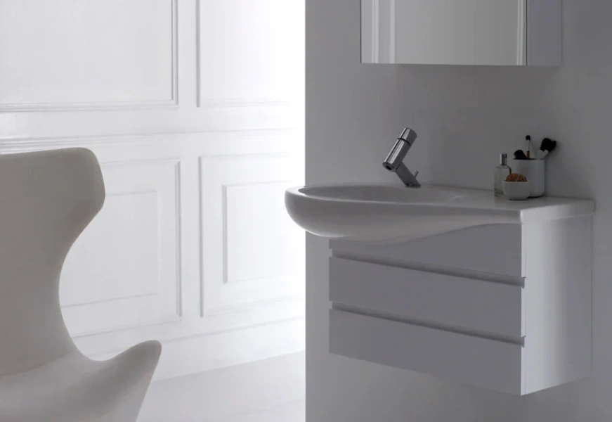 Раковина Laufen Ilbagnoalessi One 90 см белая с покрытием LCC 8.1497.6.400.104.1 Staron