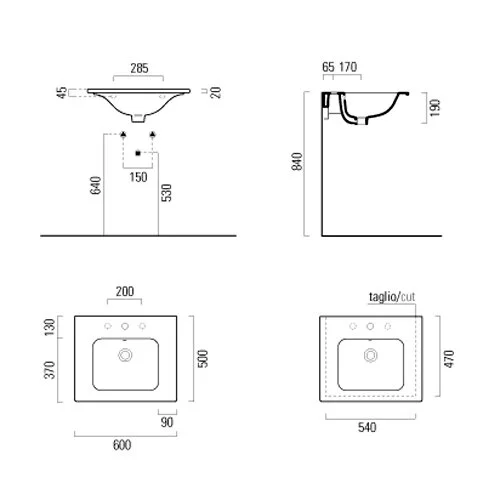 Раковина GSI Pura 8831