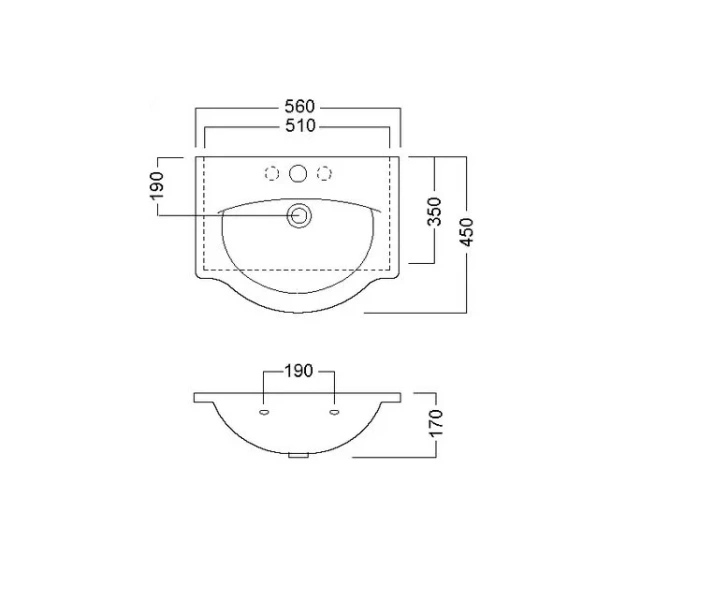 Раковина подвесная Hatria Sophie Y0HG01 55х45 см