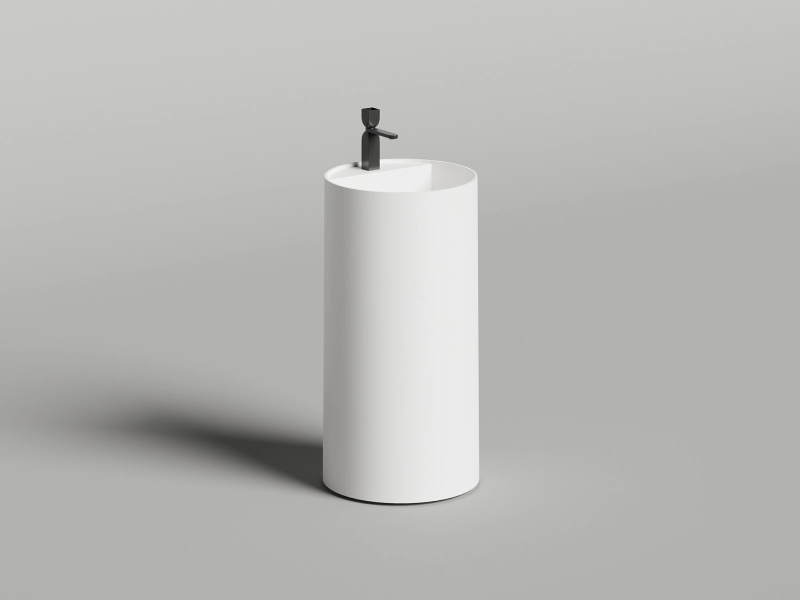 Раковина напольная Salini Armonia Round Top 01 белый матовый 130421TM