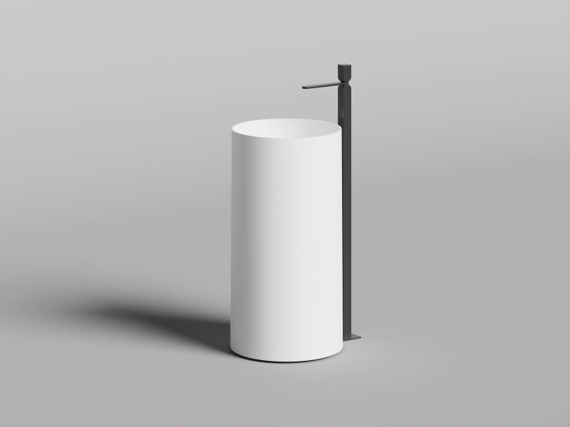 Раковина напольная Salini Armonia Round 01 белый матовый 130421M