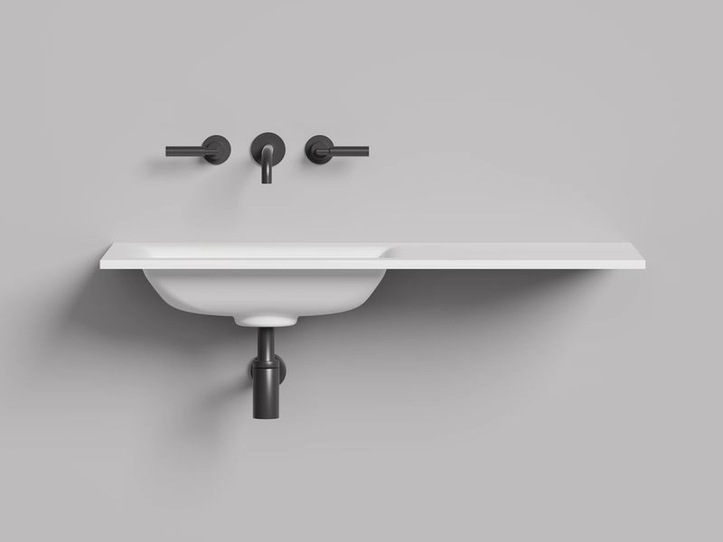 Раковина Salini Onda Flow Square 200 см белый матовый 1402206MN Staron