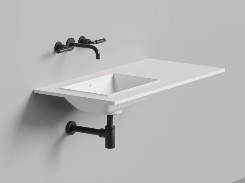 Раковина Salini Onda Edge Square 200 см белый матовый 14022061MN Staron