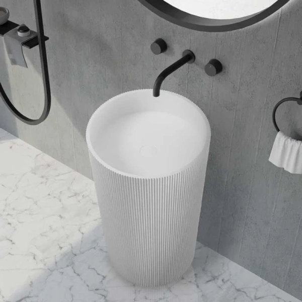 Раковина Abber Stein 50 см белая матовая AS2501-H