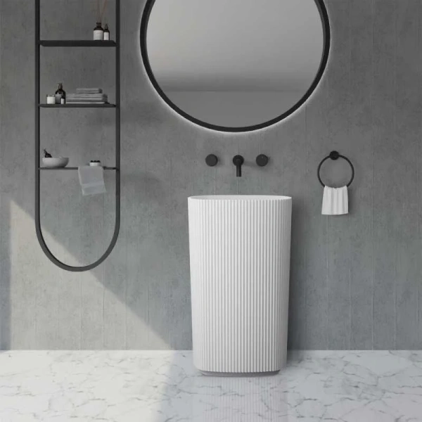 Раковина Abber Stein 55 см белая матовая AS2502-H