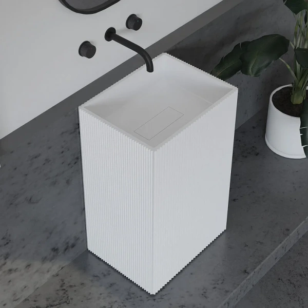 Раковина Abber Stein 50 см белая матовая AS2503-H