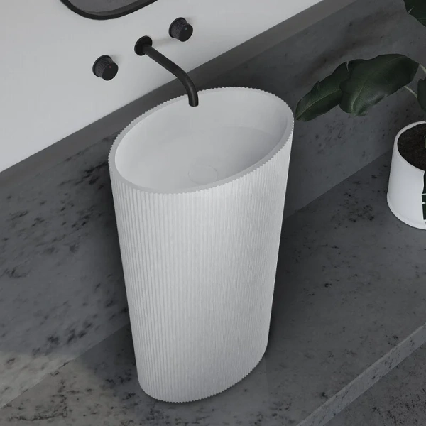 Раковина Abber Stein 50 см белая матовая AS2504-H