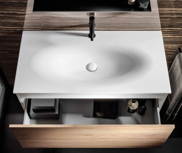 Раковина Kerasan Shape 102 см белая 547001*1 Staron