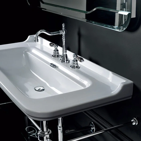 Раковина Kerasan Waldorf 4142K1bi/cr 100 см подвесная Staron