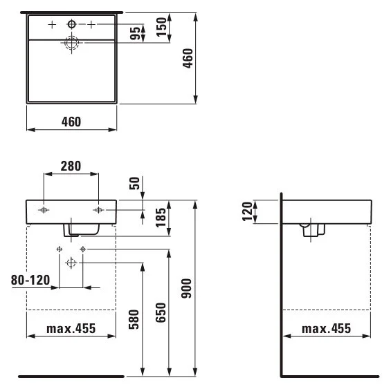 Раковина накладная Laufen Kartell 8.1533.1