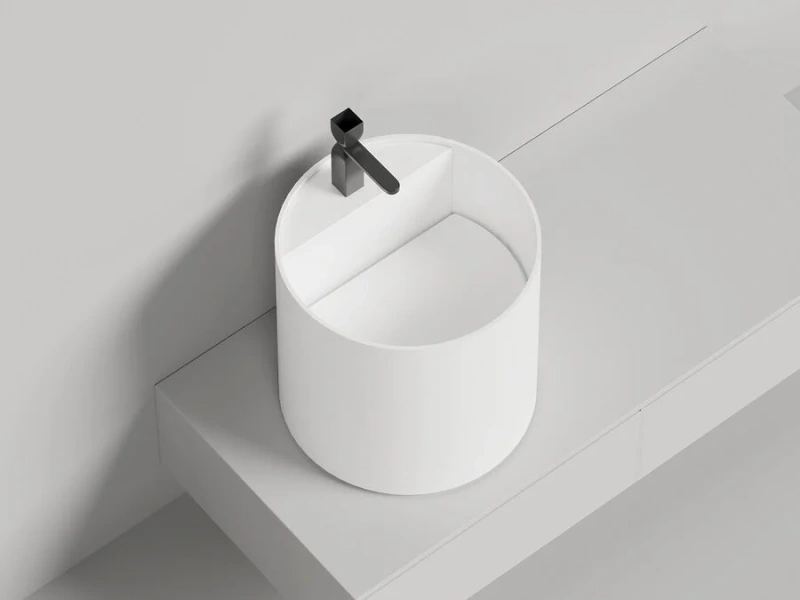 Раковина Salini Armonia Round Top 03 45 см белая матовая 130423TM