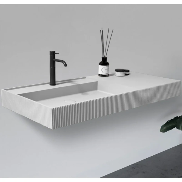 Раковина Abber Stein 120 см белая матовая AS2628