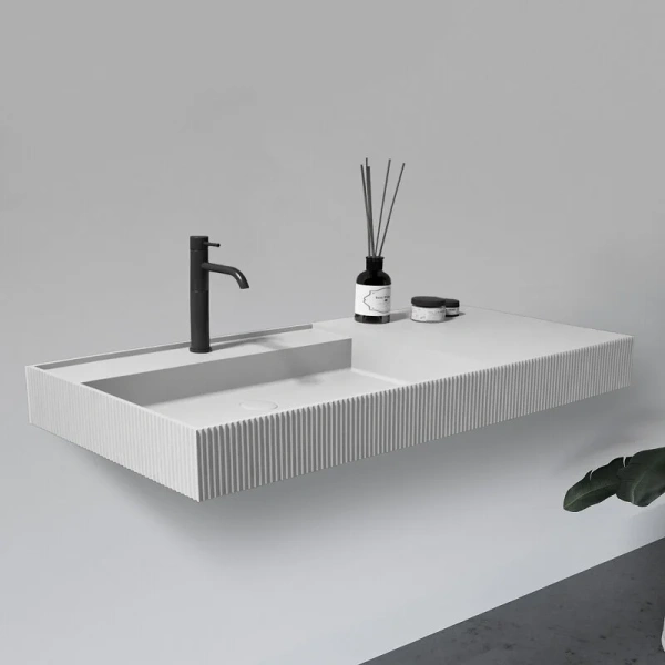 Раковина Abber Stein 120 см белая матовая AS2628