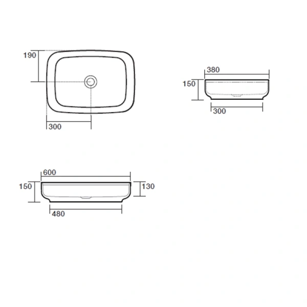 Раковина Kerasan Tribeca 60 см черный матовый 514131*0 Nero matt Staron