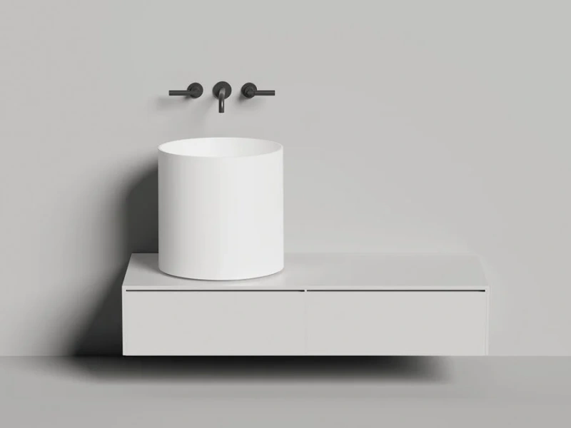 Раковина Salini Armonia Round 03 45 см белый матовый 130423M Staron