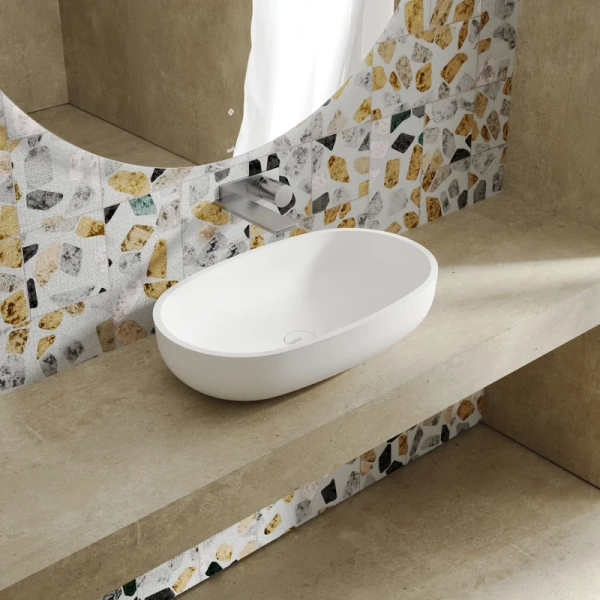 Раковина Salini Gloria 05 64 см накладная, белый матовый 1102205M Staron