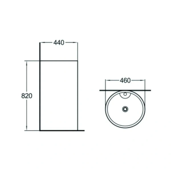 Раковина напольная SantiLine 46 см белая матовая SL-4003MW