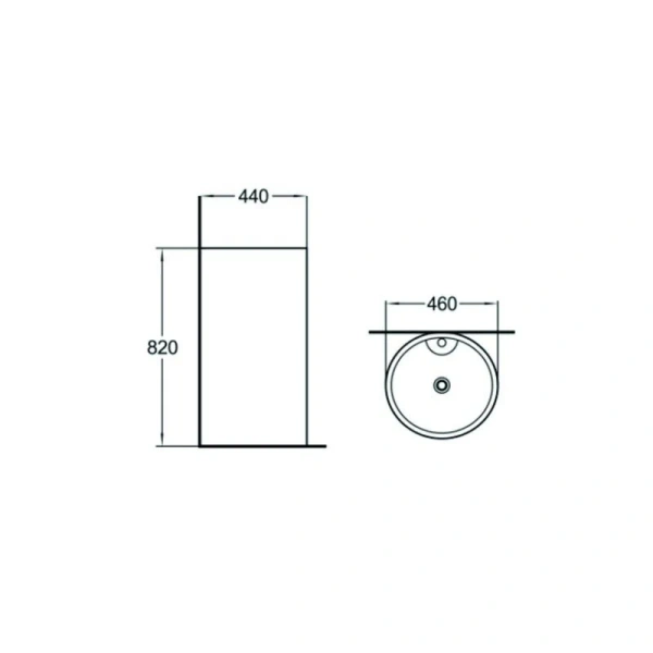 Раковина напольная SantiLine 46 см серая матовая SL-4003MG