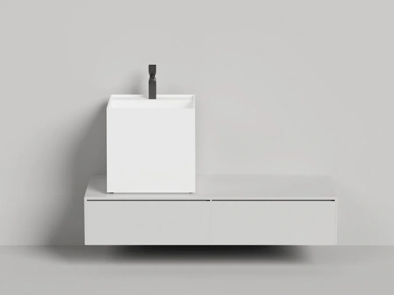 Раковина Salini Armonia Square Top 03 45 см квадратная 130513TG Staron