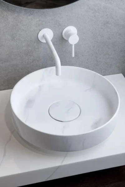 Раковина Boheme Corian 40 см calacatta 801-CLCT