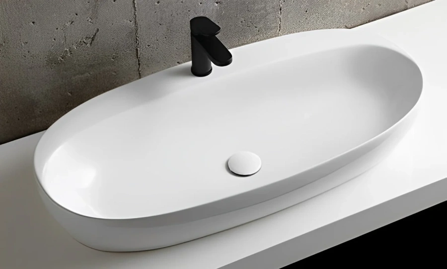 Раковина Azzurra Elegance 90 см овальная ELLA090440CMBI/(ECI90M bi)*1